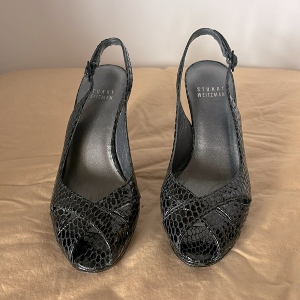 Stuart Weitzman Snake Skin Platform Heels